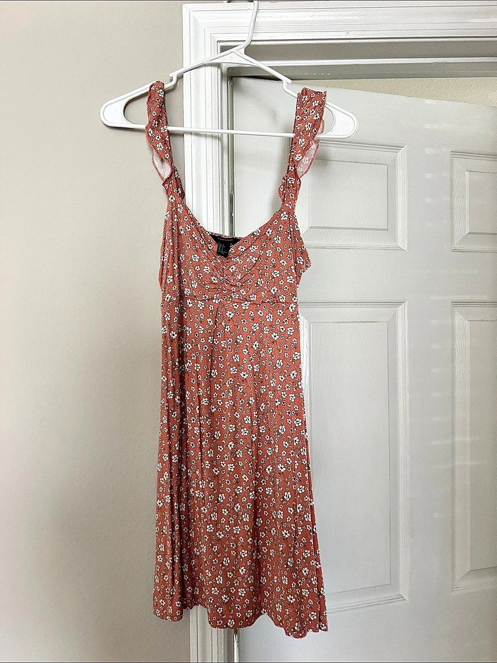 Forever 21 Floral Mini Dress in Red & White